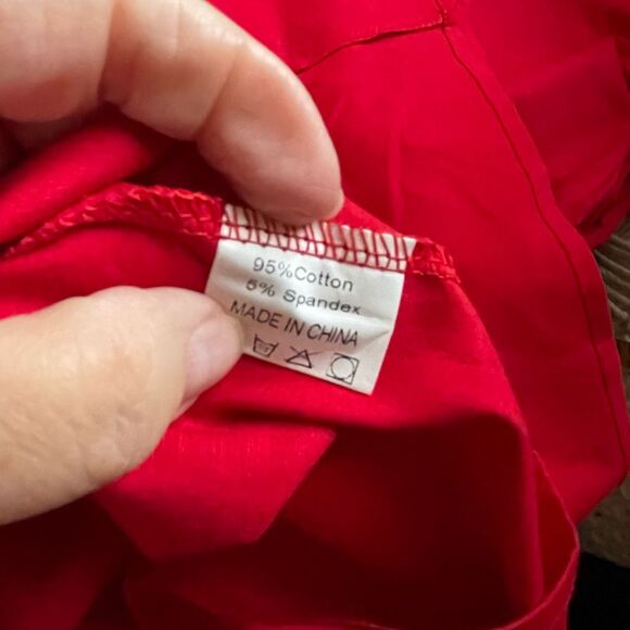 NWT Mint Limit size L fit n flare cherry red dress cotton Spandex - Picture 3 of 6